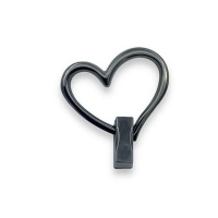 Slanted heart twist lock | Gun metal