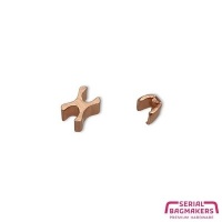 Stops for metal zippers #M5 | Rose Gold