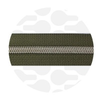 Army Green - #S5 Silver | Nylon Coil Zipper Tape | 3 meter