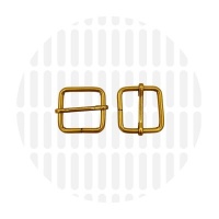 Basic | Wide mouth schuifgesp | 25 mm | Antique Gold