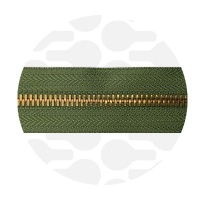 Dark Olive Green - #M5 Antique Gold | Metalen rits