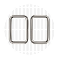 Basic | Rechthoekige ring | 32 mm | Nickel
