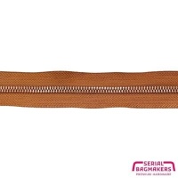 Cognac Brown - #M5 Antique Copper | Metalen rits