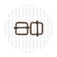 Basic | Wide mouth schuifgesp | 19 mm | Antique Copper