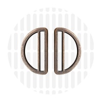 Sleek Duo | D-ring | 38 mm | Antique Copper