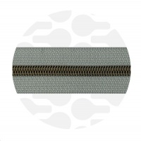 Silver Grey - #S5 Bronze | Nylon Coil Zipper Tape | 3 meter