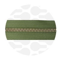 Sage green - #M5 Bronze | Metalen rits