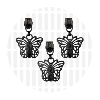 Butterfly #5S | schuiver spiraalrits | Electro Black