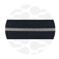 Pure Black - #M3 Silver | Metal Zipper Tape