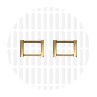 Edge | Rectangular ring | 25 mm | Antique Gold