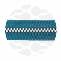 Ocean Blue - #M5 Silver | Metallreißverschluss