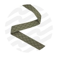 Beige-Mossy Green | Sangle Basketweave 38 mm | 1,5 meter