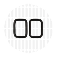 Basic | Rechthoekige ring | 19 mm | Electro Black