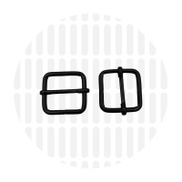 Basic | Wide mouth schuifgesp | 25 mm | Electro Black