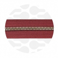 Porto Red - #M5 Bronze | Metal Zipper Tape