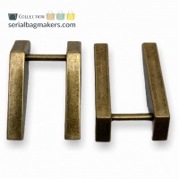 Raised strap connector | Antique Brass