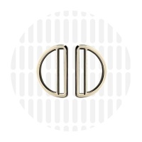 Sleek Duo | D-ring | 32 mm | Nickel