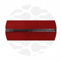 Crimson Red - #M5 Gunmetal | Metal Zipper Tape