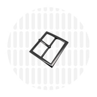 Gesp met pin | 38 mm | Gun metal