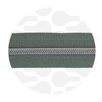 Sage green - #S5 Silver | Zip Nylon | 3 mètres