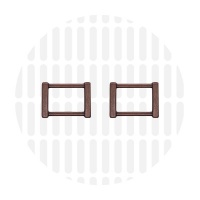 Edge | Rectangular ring | 25 mm | Antique Copper