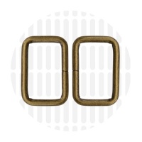 Basic | Rechthoekige ring | 32 mm | Antique Brass