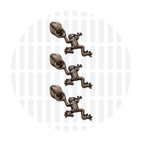 Frog #5S | schuiver spiraalrits | Antique Copper