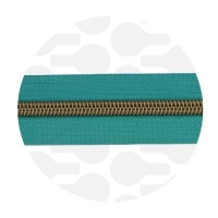 Tropical Teal - #S5 Bronze | Spiraalrits | 1 meter