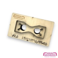 Punching die for strap end (25mm to 12 mm)