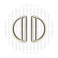 Sleek Duo | D-ring | 38 mm | Matt NIckel