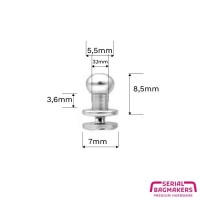 Geweerknopje | 5,5mm | Gun metal