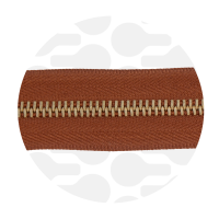 Burnt Sienna - #M5 Gold | Metalen rits