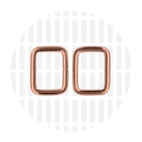Basic | Rechthoekige ring | 19 mm | Rose Gold