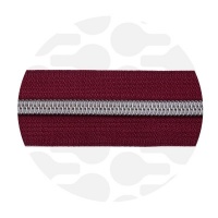 Wine red - #S5 Silver | Zip Nylon | 3 mètres