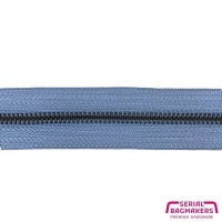 Cloudy Blue - #M5 Black | Metalen rits