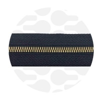 Pure Black - #M3 Bronze | Metal Zipper tape | 5 meter