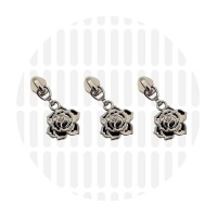 Rose Flower #5S | schuiver spiraalrits | Nickel