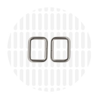 Basic | Rechthoekige ring | 15 mm | Nickel