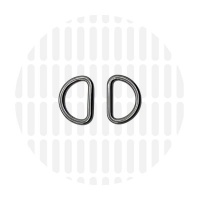 Sleek | D-ring | 15 mm | Gun metal