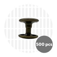 Holnieten dubbele kop antiek brons 12x10 (500 sets)