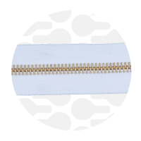 Pure White - #M5 Gold | Metallreißverschluss