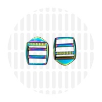 Ladder lock buckle | 25 mm | Iridescent Rainbow