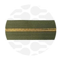 Army Green - #M5 Antique Gold | Metalen rits