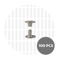 Holnieten dubbele kop nickel 9x6 (100 sets)