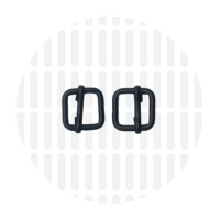 Basic | schuifgesp | 13 mm | Electro Black