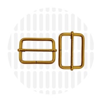 Basic | Wide mouth schuifgesp | 38 mm | Antique Gold