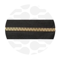 Pure Black - #M5 Gold | Metallreißverschlüsse