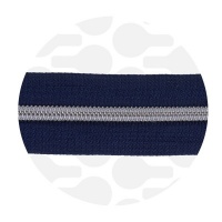 Navy blue - #S5 Silver | Spiraalrits | 3 meter