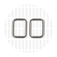 Basic | Rechthoekige ring | 19 mm | Nickel