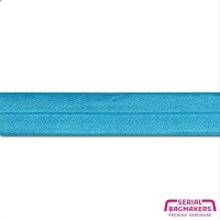 Cyan Blue - Fold-over elastic 25 mm (1